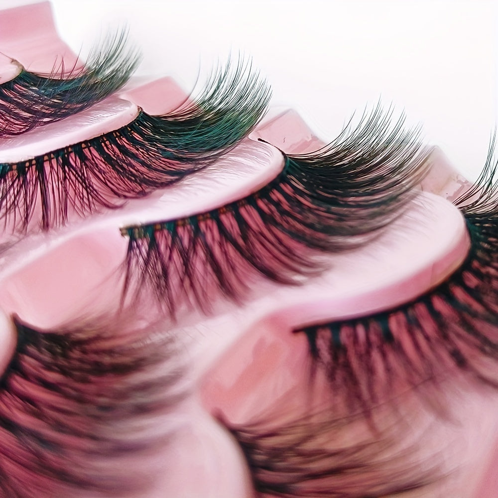 5 Pairs Fluffy Faux Mink Full Strip False Eyelashes