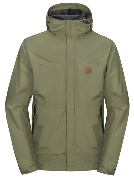 Men's Lightweight Hooded Waterproof Jacket for Outdoor Activities