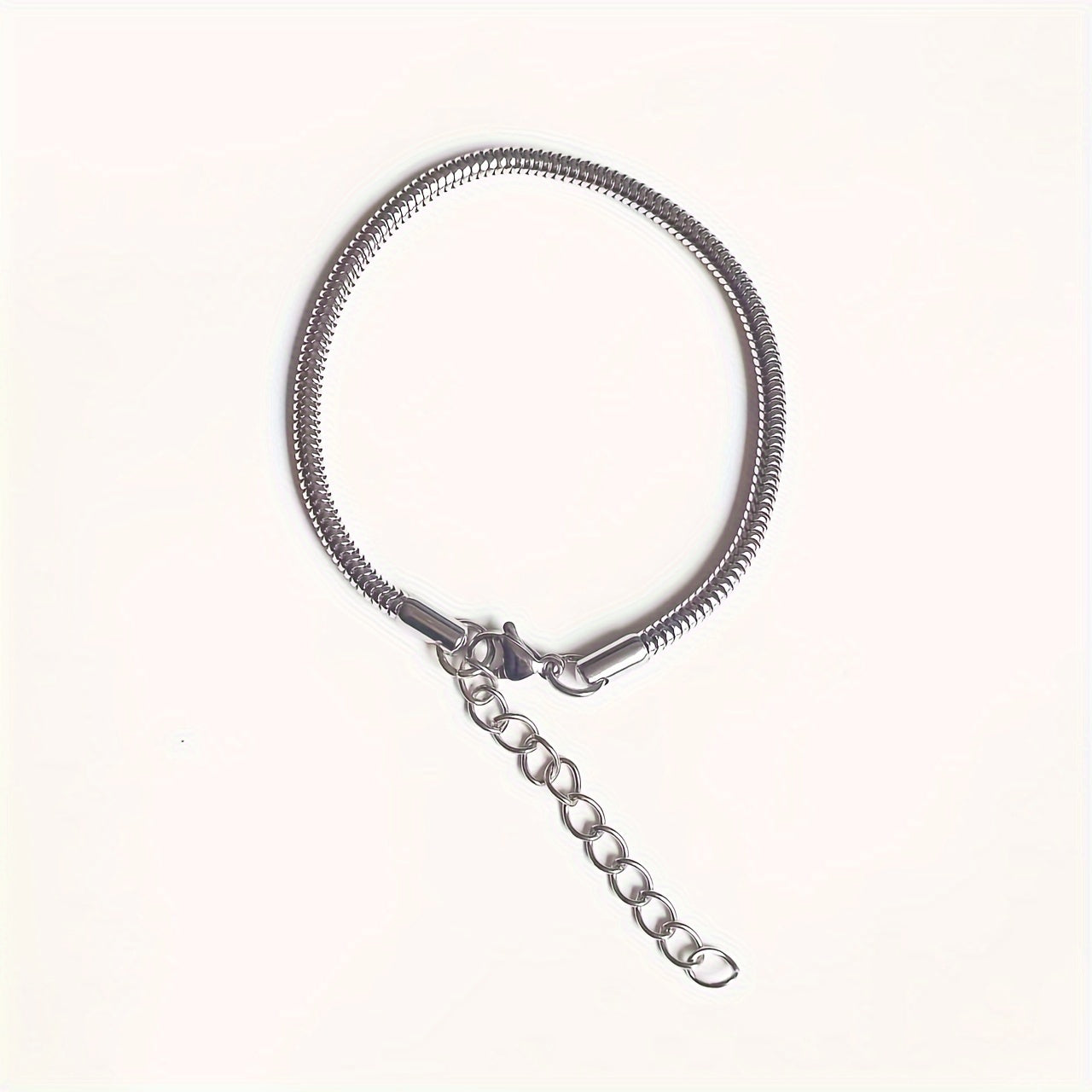 Men's Stainless Steel Snake Bone Chain Bracelet