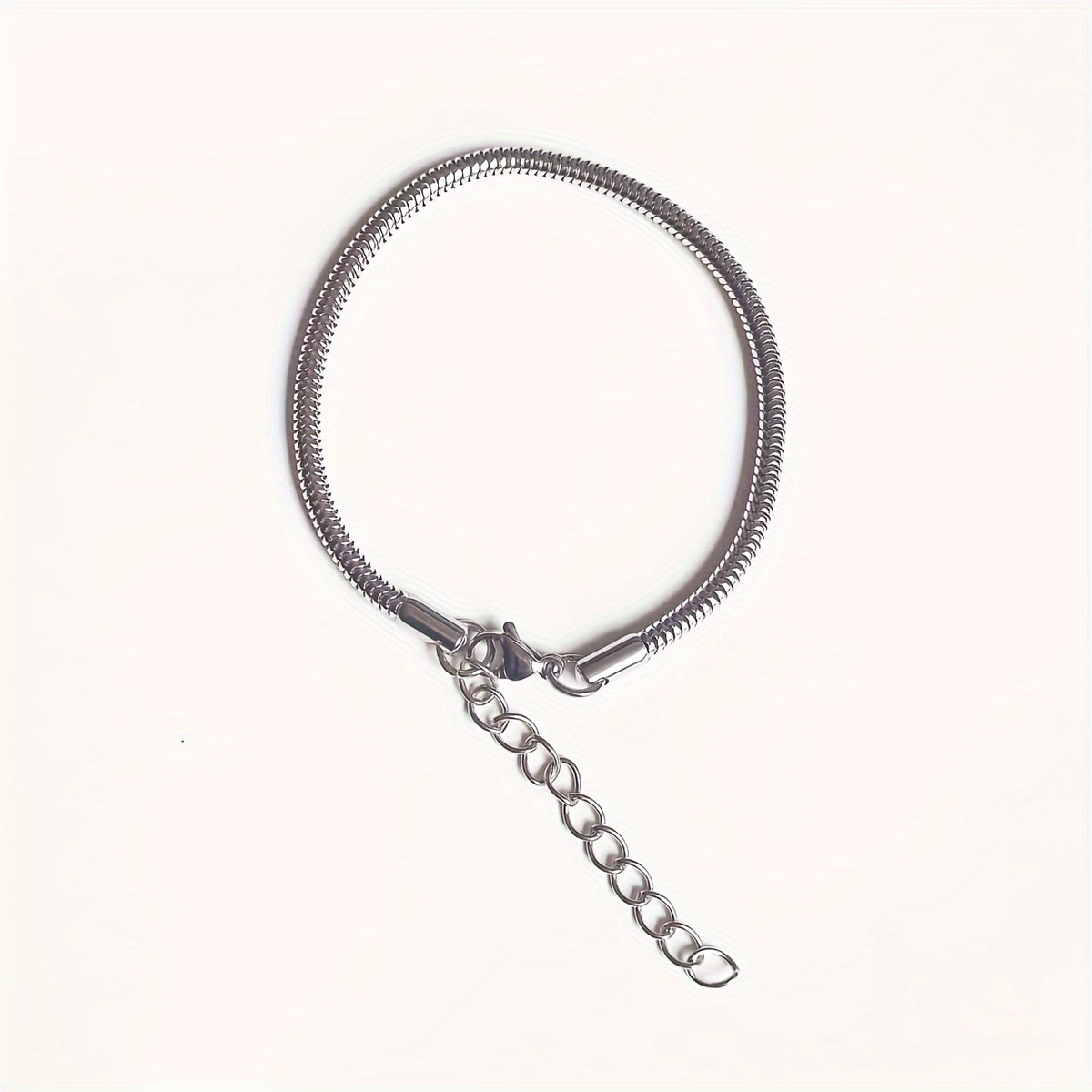Men's Stainless Steel Snake Bone Chain Bracelet