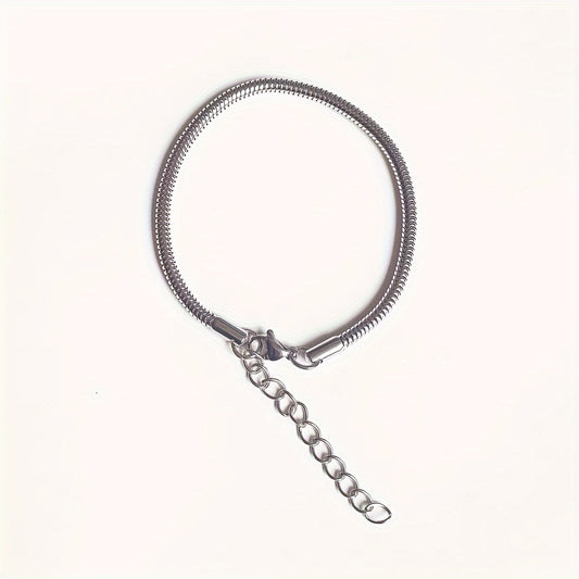 Men's Stainless Steel Snake Bone Chain Bracelet