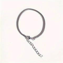 Men's Stainless Steel Snake Bone Chain Bracelet