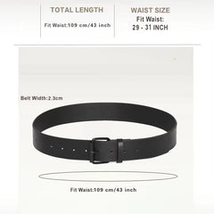 Unisex Vintage Leather Belt for Jeans Casual Wear