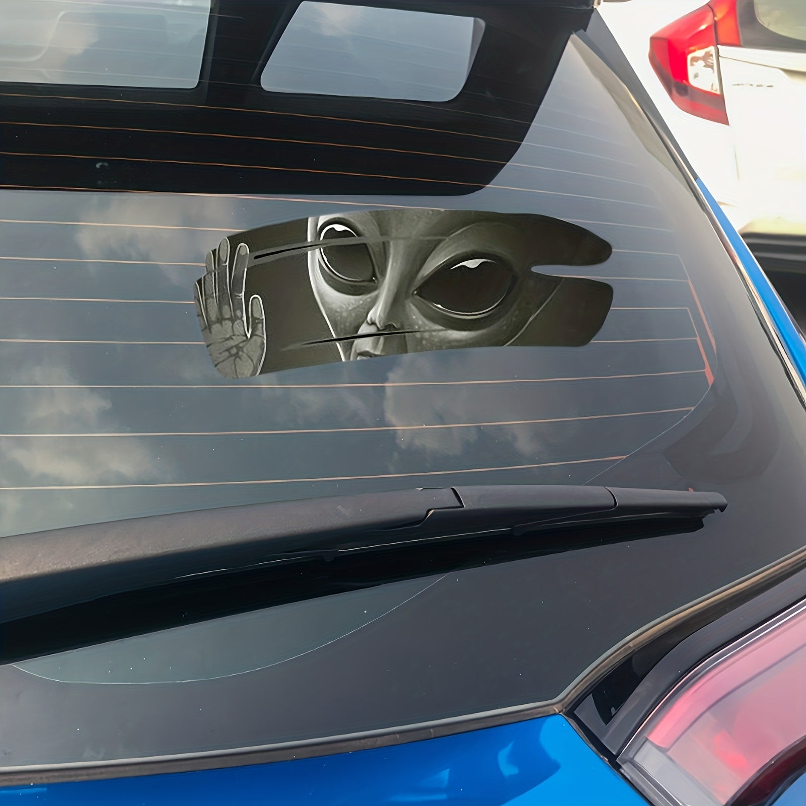 Unique 3D Alien Car Sticker - Make Your Car Stand Out