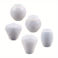 5pcs Geometric Spherical Wine Bottle Stopper Resin Mold