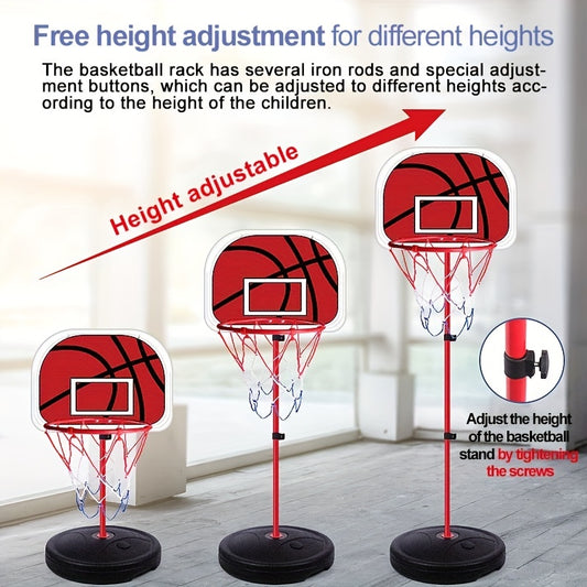 Kids Basketball Hoop Set Adjustable Height Indoor Outdoor Sports Toy