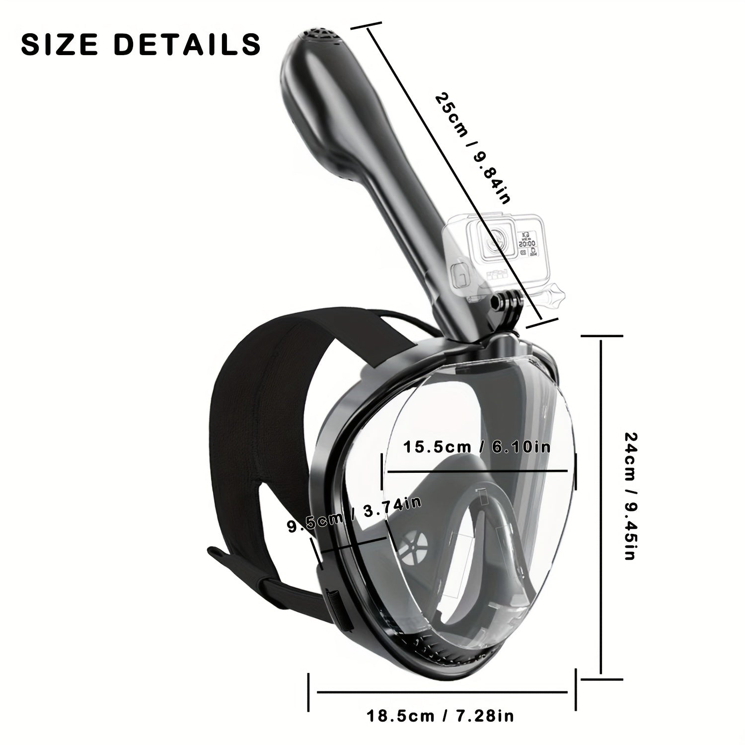 Y3 Full Face Snorkeling & Diving Mask 180 Panoramic View