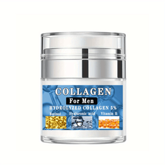 Men Face Cream with Collagen Retinol Hyaluronic Acid Vitamin E 1.76 Oz