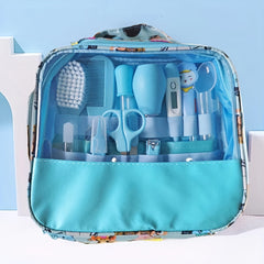 12pcs Baby Care Kit Nail Health Thermometer Grooming Brush Bag Toiletries
