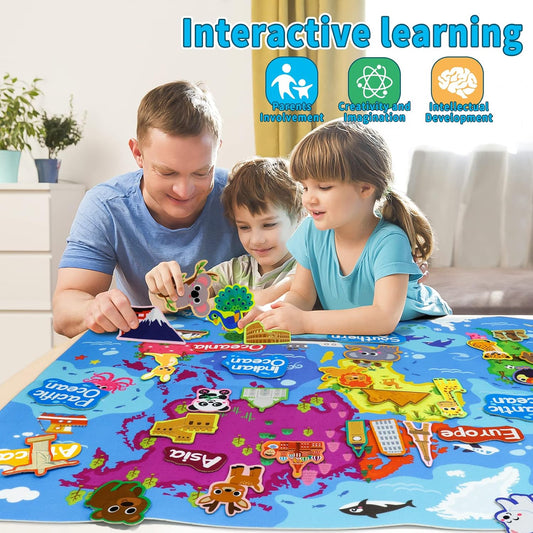 Ocean Storytelling Felt Board Set Plush Toy Early Learning Kit