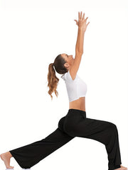 Women's Loose Wide Leg Sports Pants with Pockets