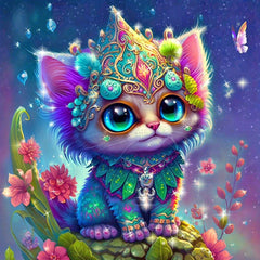 5D DIY Diamond Painting Cartoon Animal Cat Unicorn Fox Dragon Cross