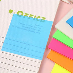 Colored Transparent PET Convenience Sticker 7 Tearable Plastic Memo Book
