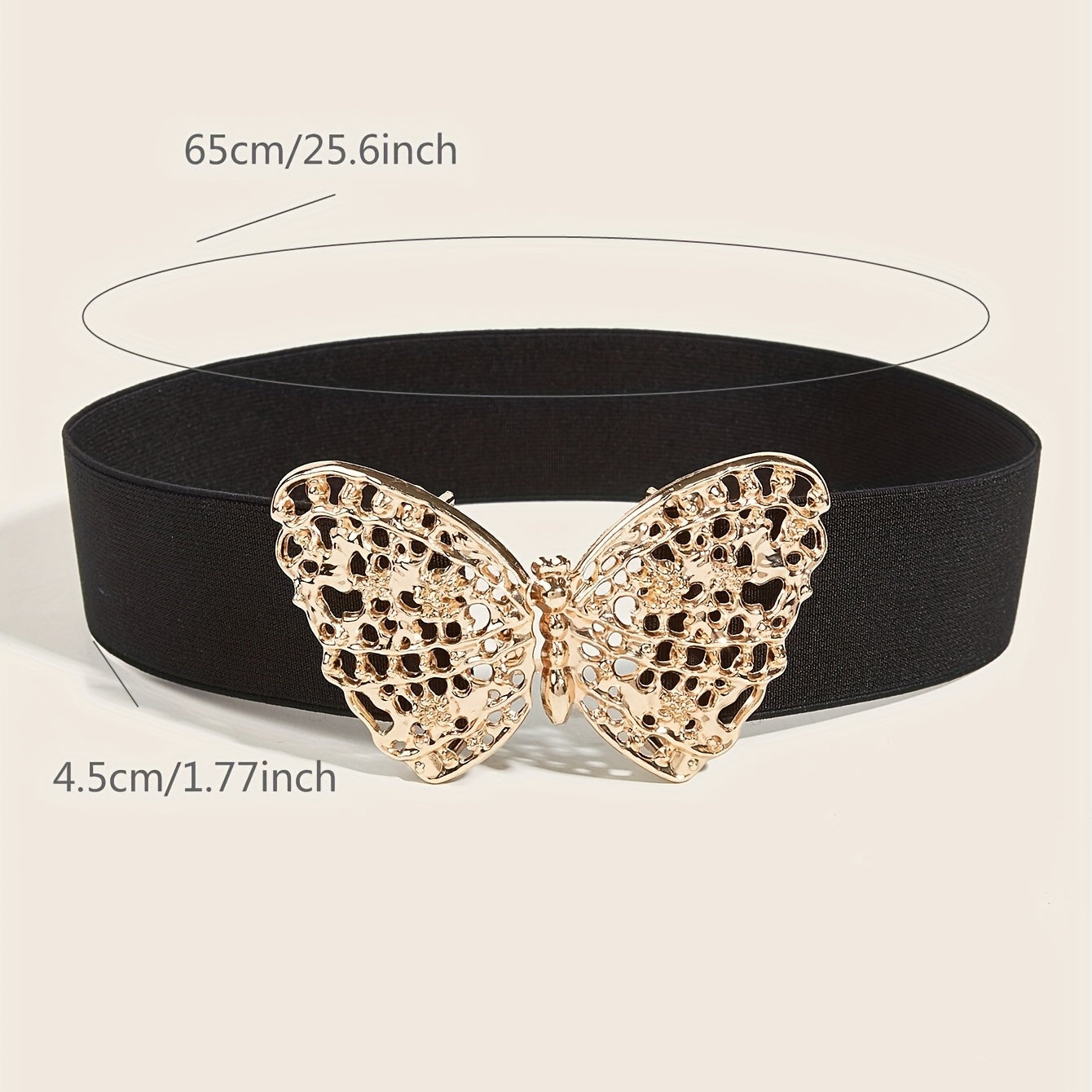 Butterfly Buckle Belt Wide Elastic Girdle for Women