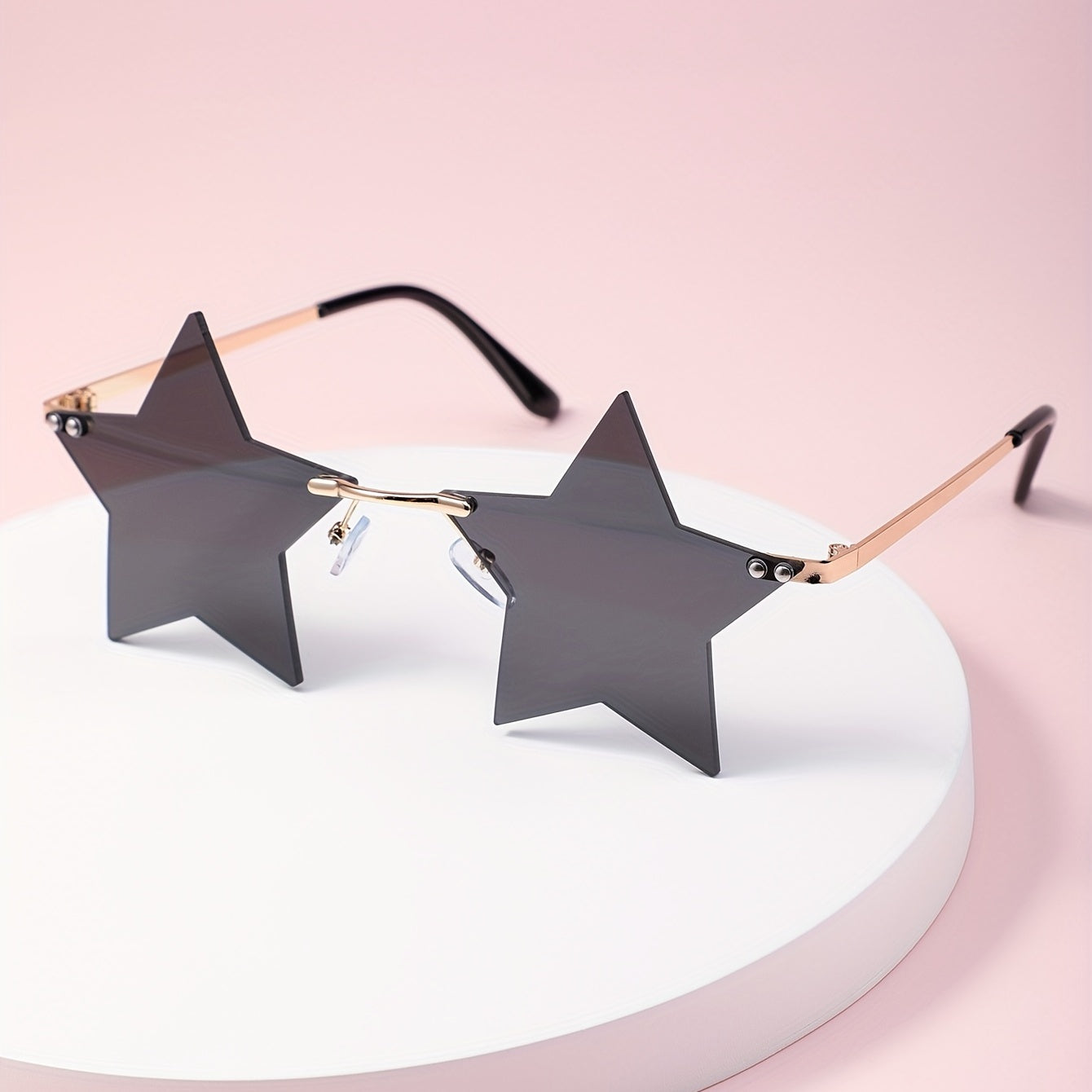 Y2K Star Rimless Sunglasses Men Women UV400