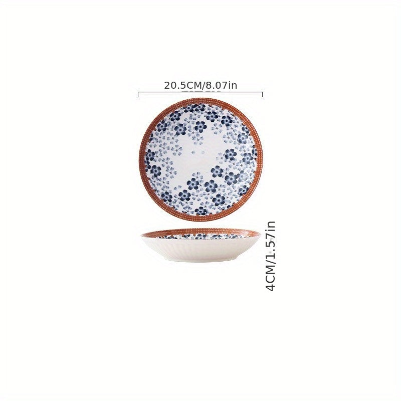 Colorful Rattan Pattern Dinnerware Set Pasta Plate