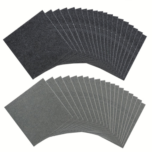 20pcs Commercial Carpet Floor Tiles 30x30cm Washable DIY Square Carpet Tile
