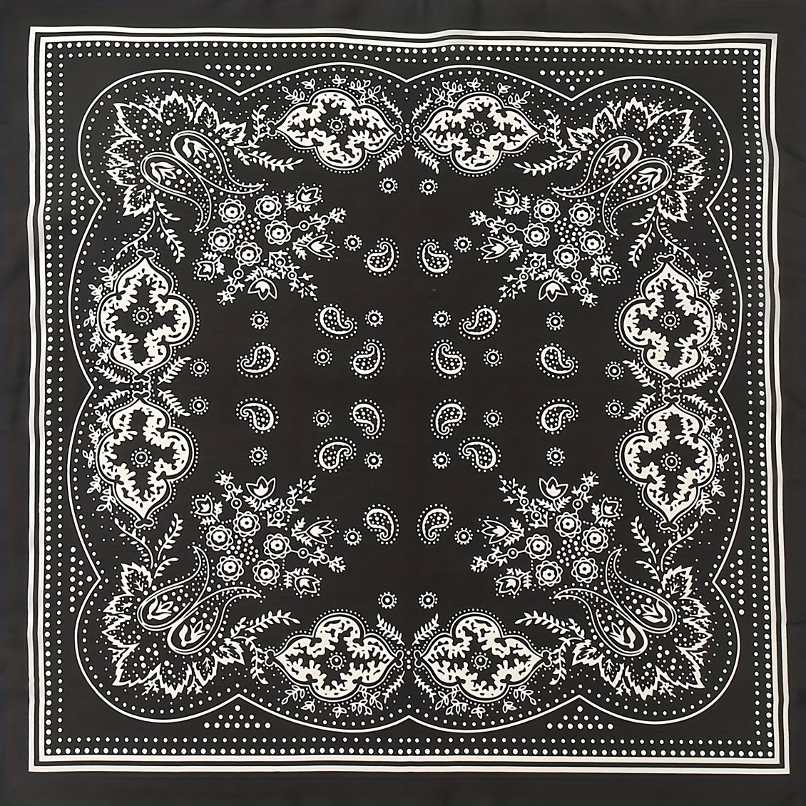 Paisley Print Bandana Classic Square Scarf Neckerchief Hair Accessories