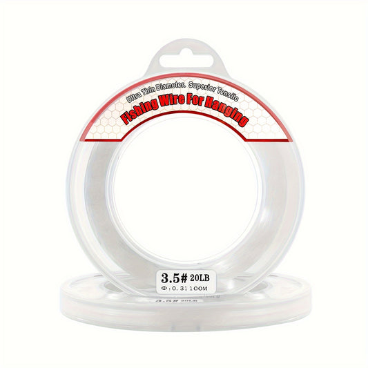 Clear Fishing Wire Monofilament Line 97m Strong Nylon String Supports 68KG