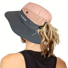 Women's Mesh Ponytail Sun Hat UV Protection Boonie Hats