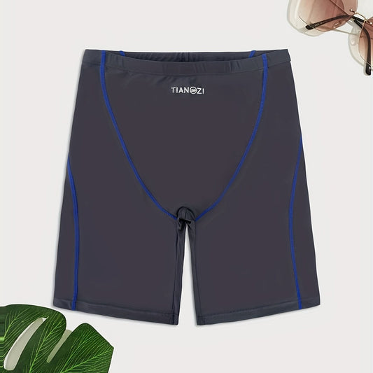 Men's Vintage Striped Swim Trunks High Stretch Swimwear