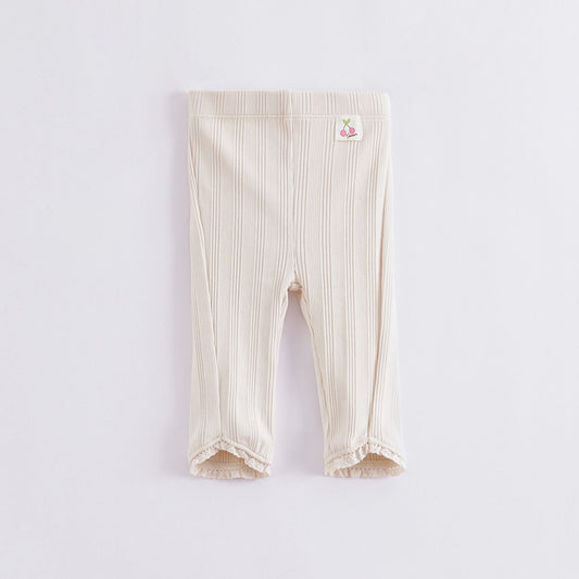 Girls Flared Leggings in Assorted Colors - Stretch Knit Pants for Kids