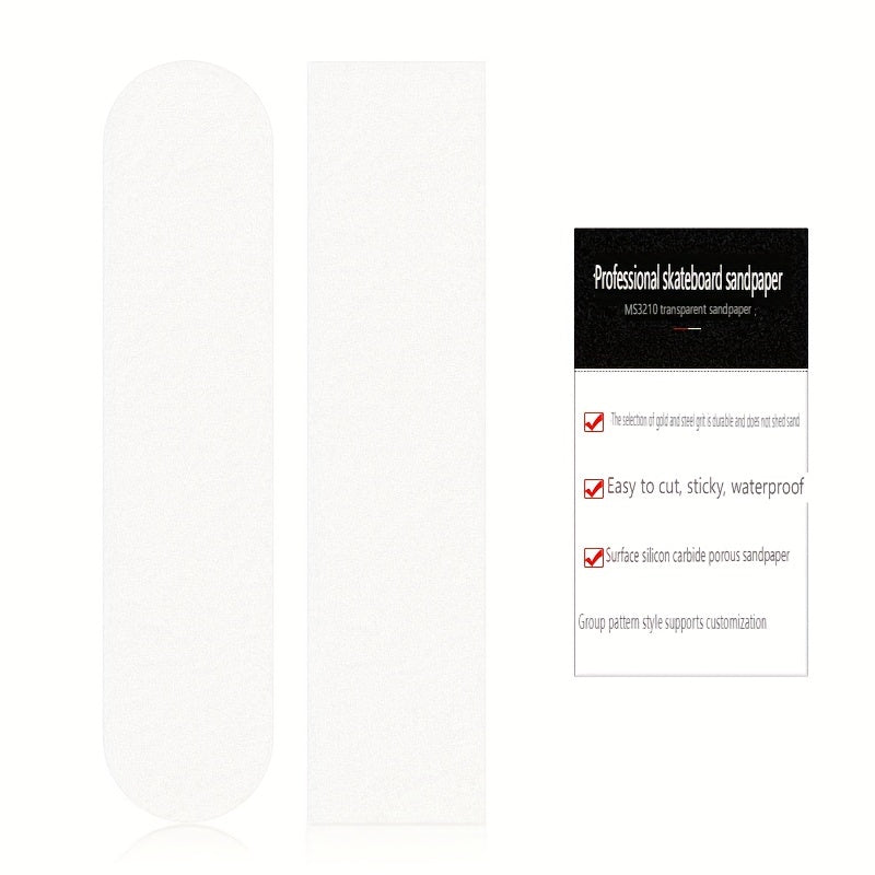 Transparent Skateboard Sandpaper Stickers 84 33 9in Set of 4pcs