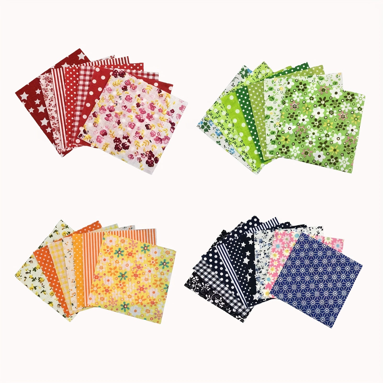 30pcs 3.9in Cotton Fabric Sewing Quilting Patchwork Fabrics in Random Colors
