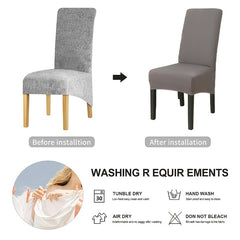 Velvet Dining Chair Slipcovers Stretch Chair Protectors Removable Washable