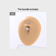 Flower Shape Tassel Belly Button Ring Body Piercing Jewelry