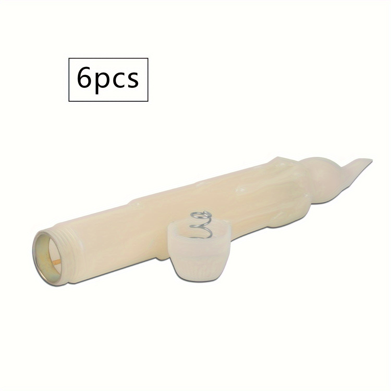 Christmas Candles 6pcs LED Long Pole Tapered Electronic Candle Wax