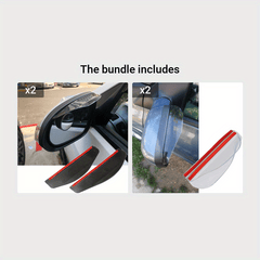Carbon Fiber Rearview Mirror Rain Eyebrow Visor Sun Snow Cover