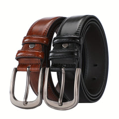 Men's Pin Buckle Belt PU Leather Casual Jeans Pants Waist Strap