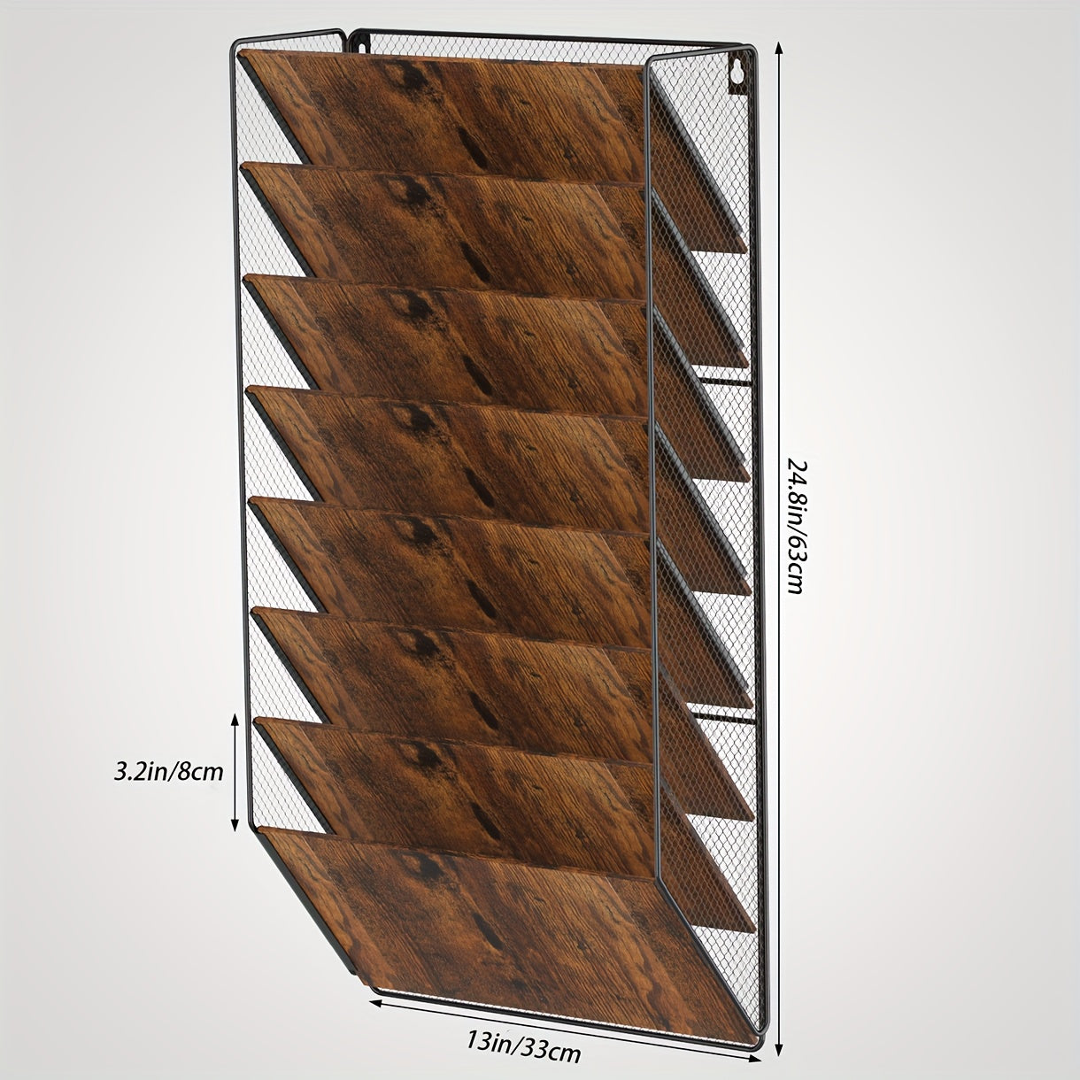 8 Pocket Wall File Shelf Organizer