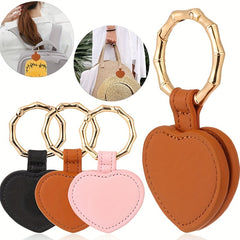 Heart Shaped Magnetic Cap Clip Leather Handbag Storage Clip