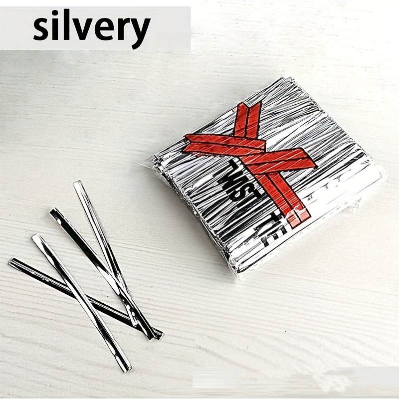 Colorful Wire Tie for Lollipop Packaging Bread Bag Golden Silk