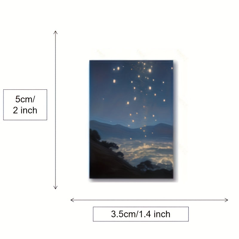 48pcs Night View Cartoon Graffiti Stickers Waterproof Game Stickers