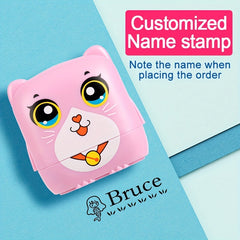 1pc Cartoon Name Stamp For Clothing Kids Waterproof Washable Name Stickers