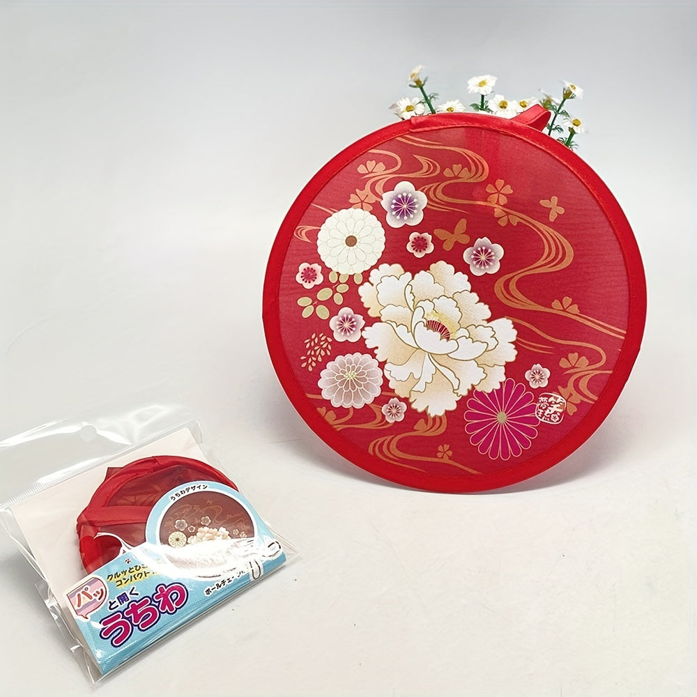 Cartoon Print Fan Portable Carry on Small Fan Gift For Girls
