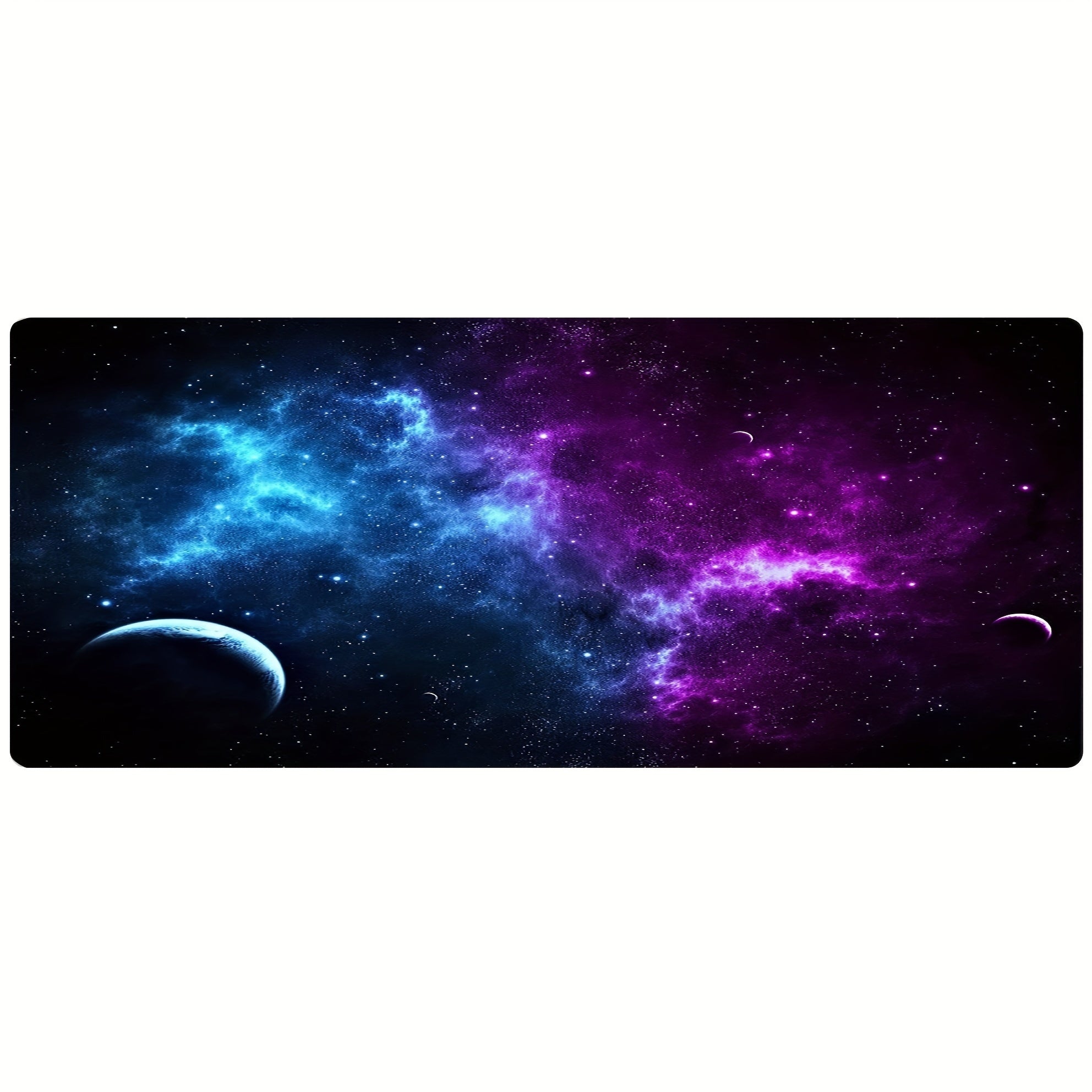 Purple Space Long Mouse Pad Large Galaxy Keyboard Mat