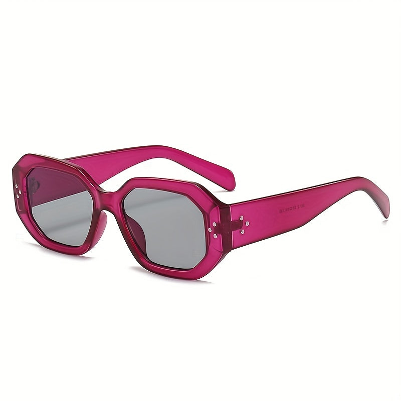 Retro Rivet Jelly Block UV400 Sunglasses