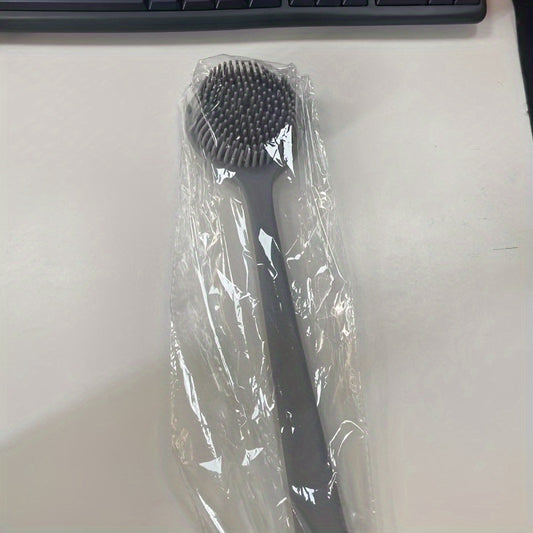 Long Handle Silicone Nylon Back Scrubber Shower Bath Body Brush BPA