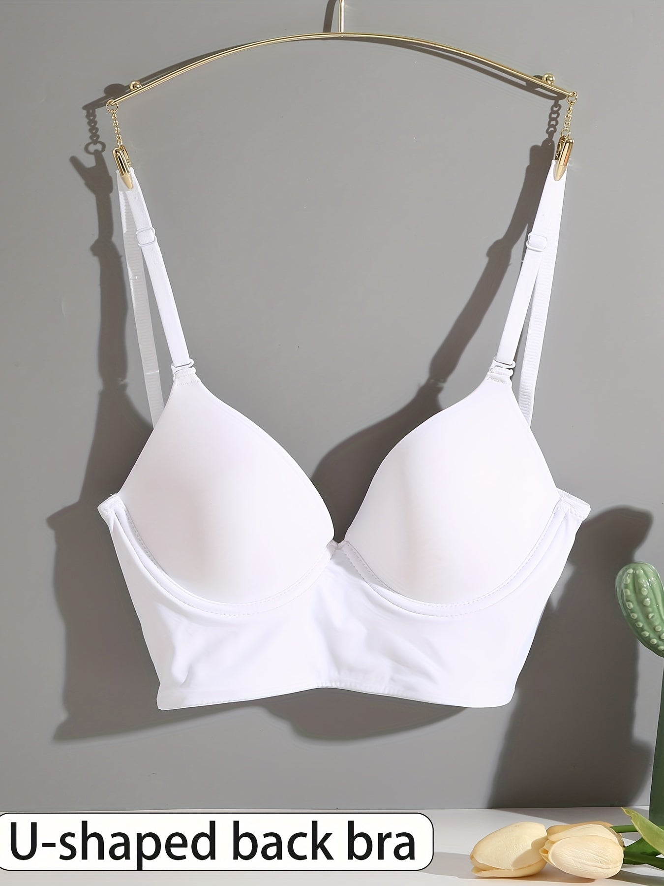 Solid T Shirt Bra Push Up Women's Lingerie
