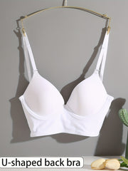 Solid T Shirt Bra Push Up Women's Lingerie
