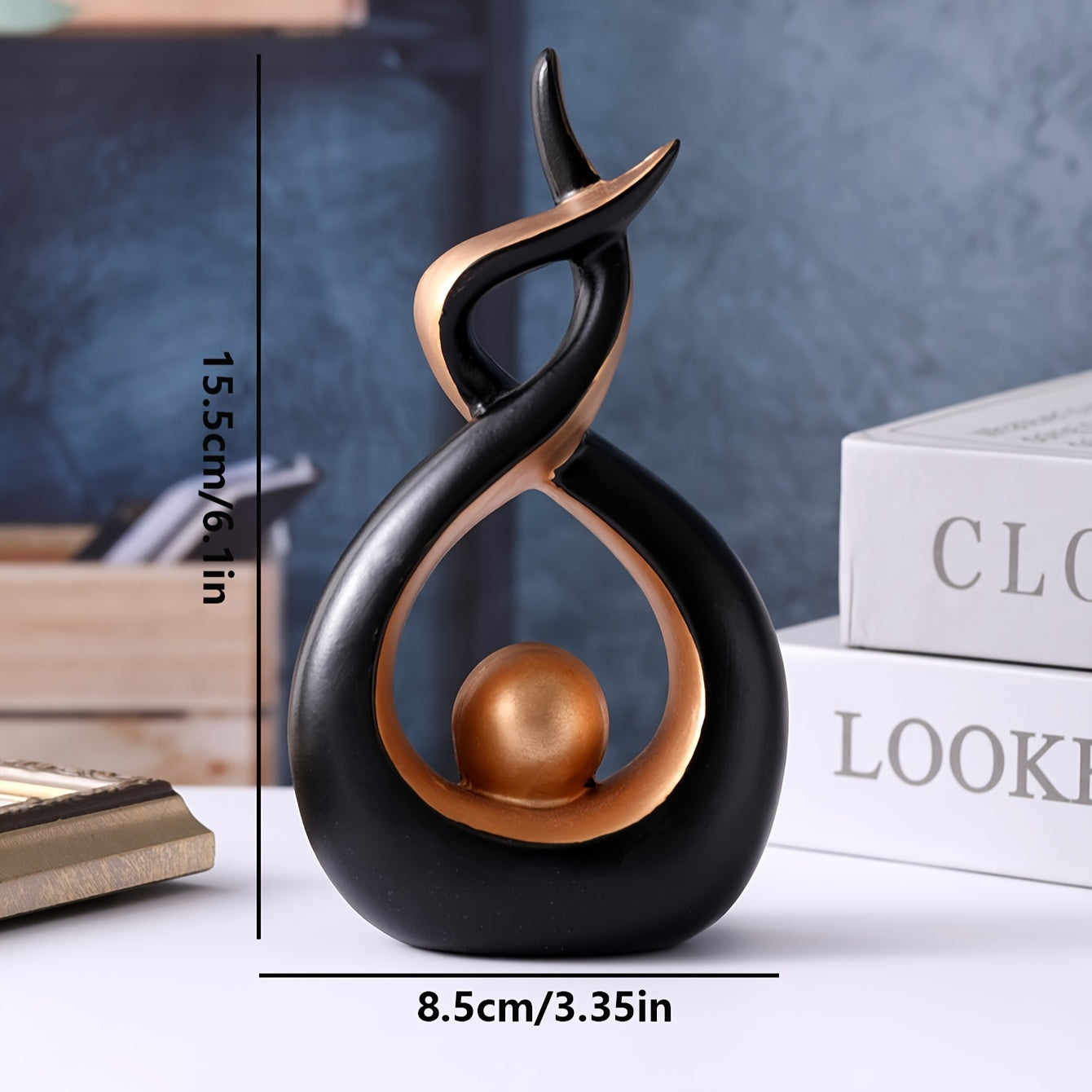 Fire Abstract Resin Statue for Home Decor