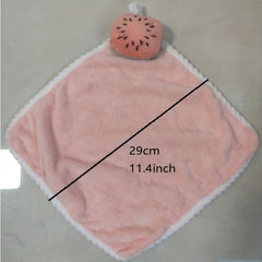Cartoon Hanging Towel Soft Square Fingertip Towel with Loop