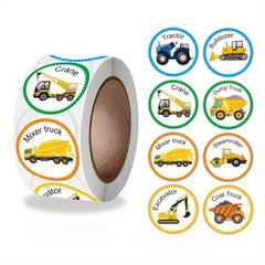 500pcs Truck Stickers For Kids Reward Construction Car Birthday Party