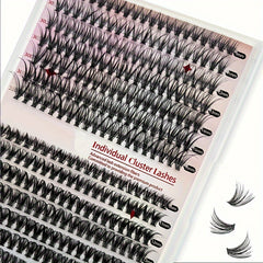 280 Pcs Cluster Lashes DIY Individual Lashes D Curling Fluffy False Eyelashes