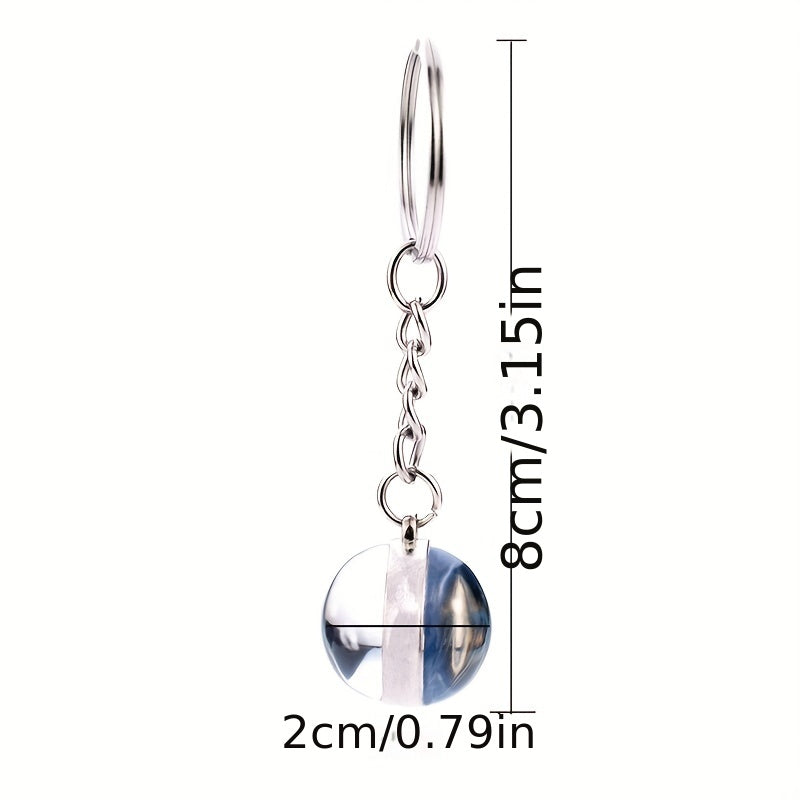 Luminous Constellations Keyring Double Sided Glass Ball Keychain