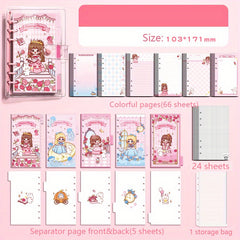 Girls Loose-Leaf Page Journal Diary Book for Students